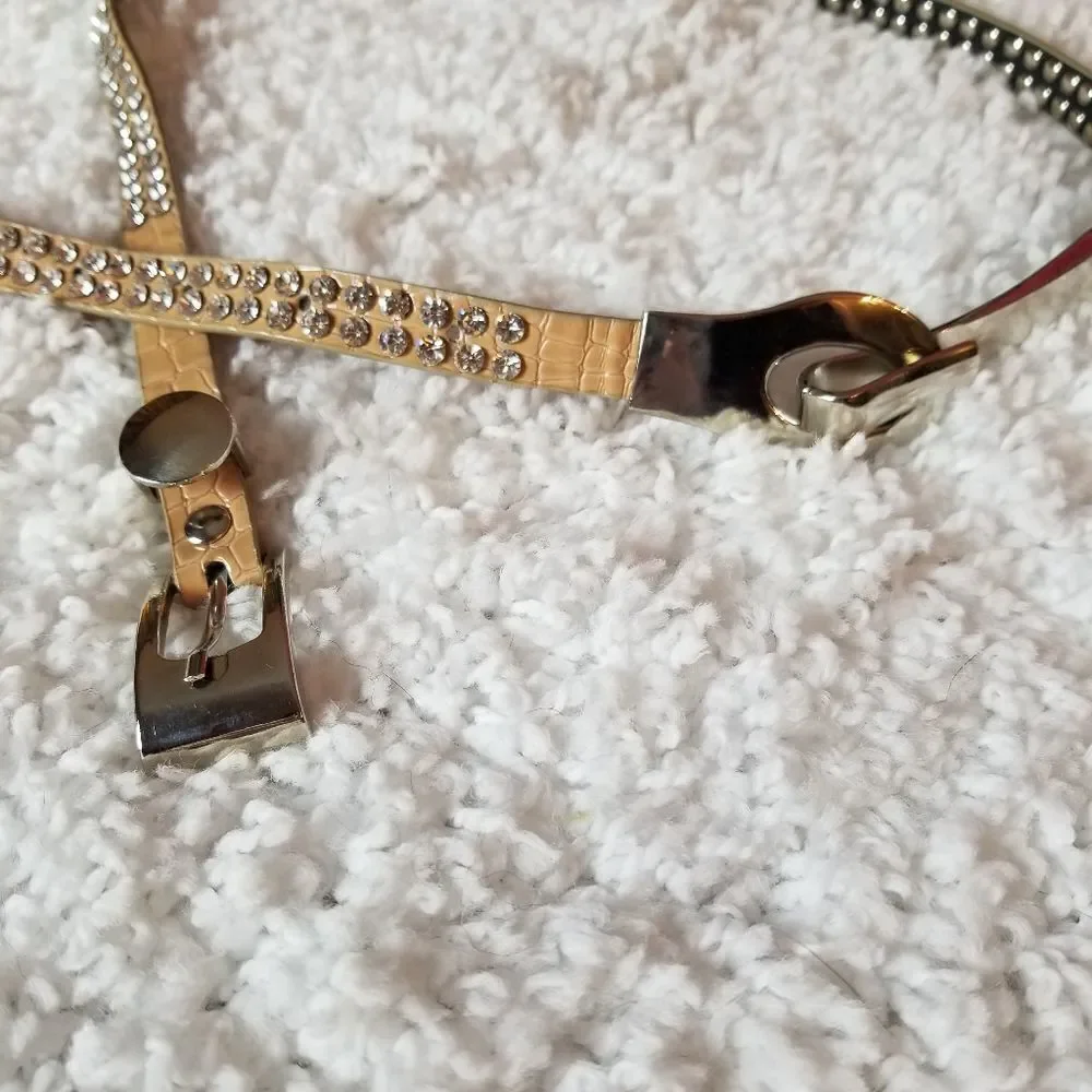 Rhinestone Skinny Belt Unique Small